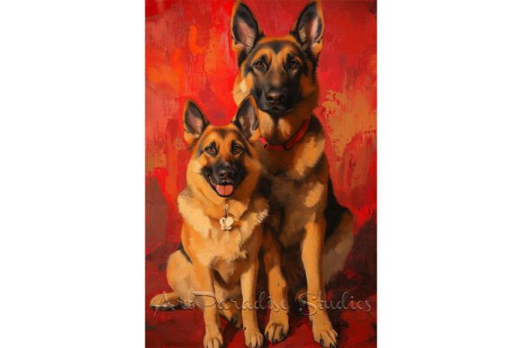 Download German Shepherd Couple Love Poster - Premium Resources